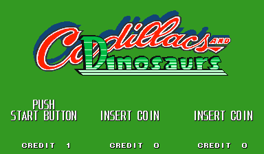 Cadillacs and Dinosaurs (World 930201) Title Screen